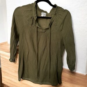 NAIF Khaki Textured Women's Blouse